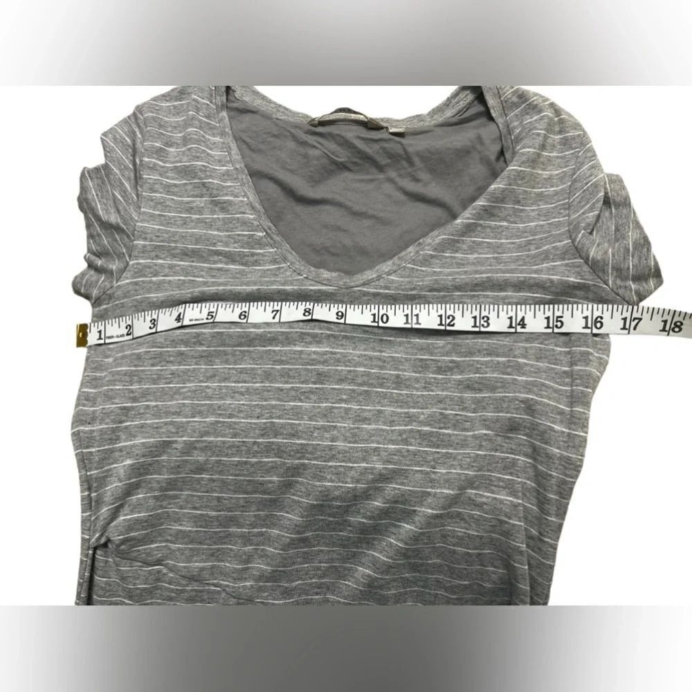 Athleta Knee Length Casual Striped Dresses small gray and white stripe midi - Picture 8 of 11